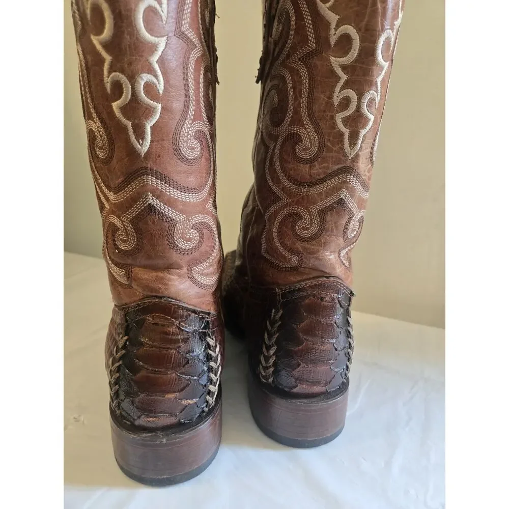 Innovation Cowboy Boots Mens 7 Made In Mexico Python Nice